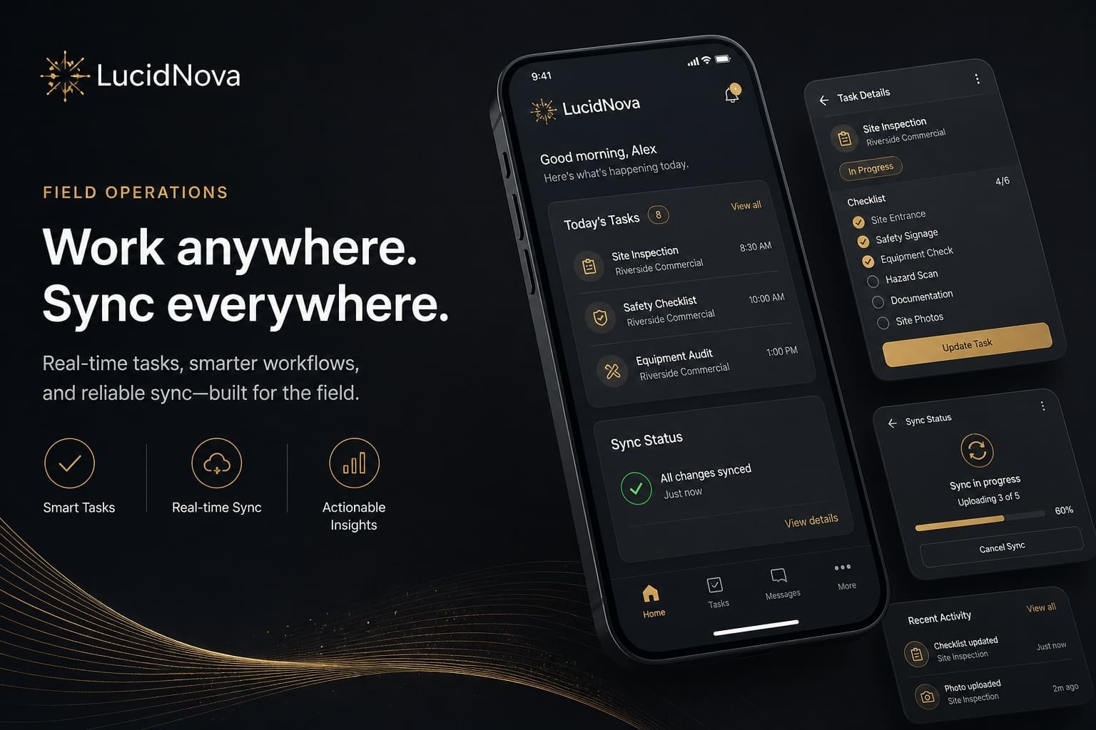 Mobile product interface representing field and operational use